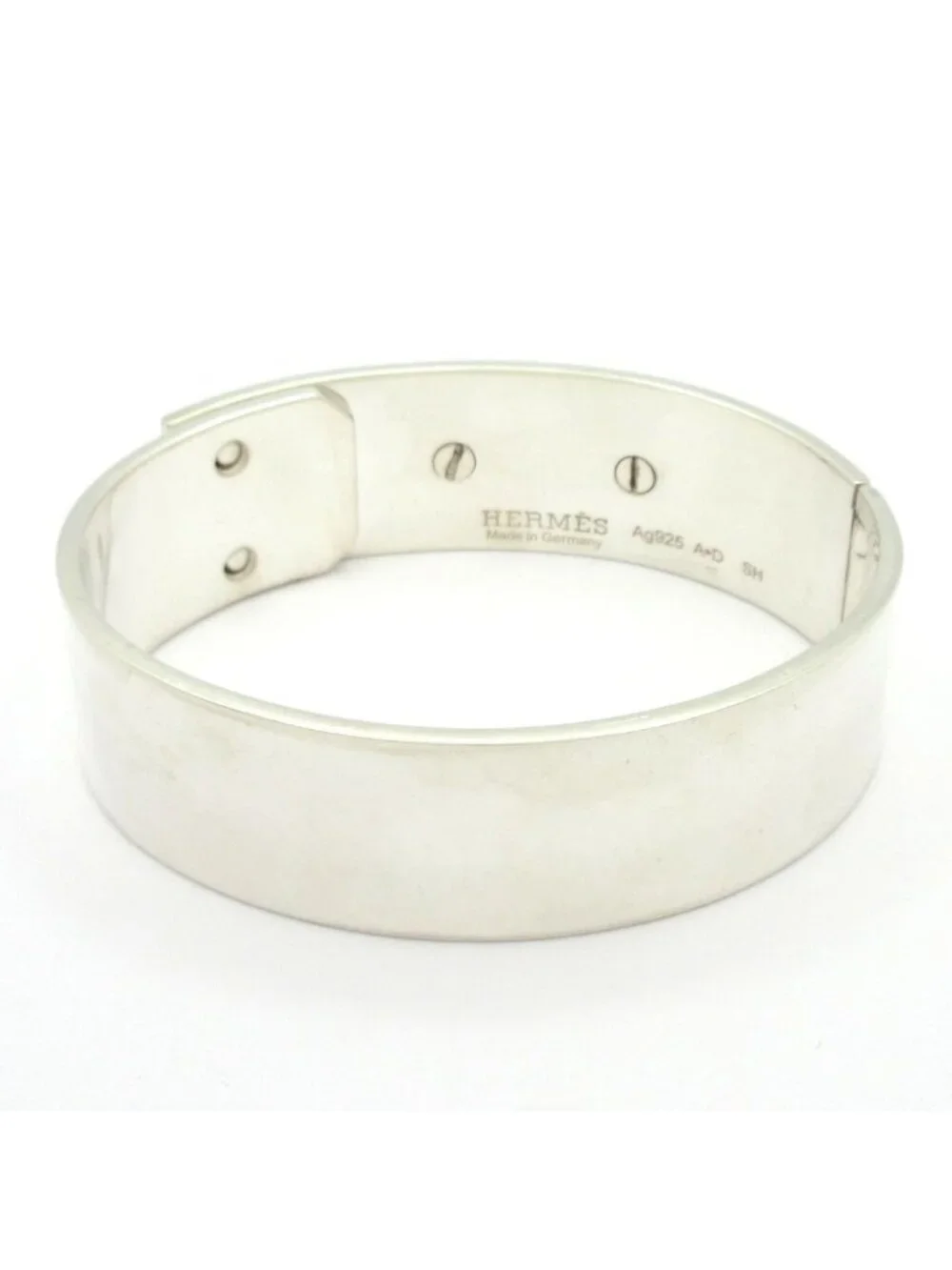 Hermes Bangle Collier de Chien MM Silver Bracelet